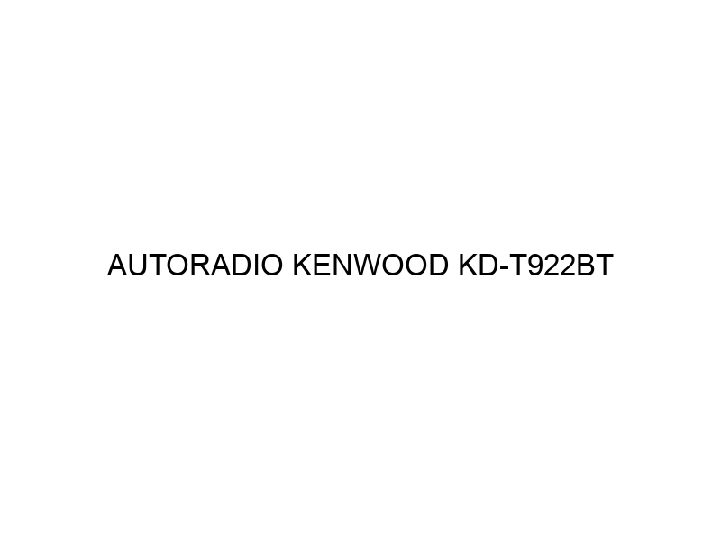 AUTORADIO KENWOOD KDT922BT Rey Motor
