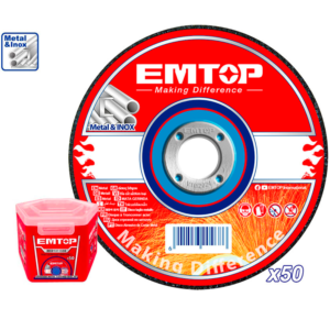 Discos Corte Metal 115MM 1.2MM (CAJA 50 UDS) EMTOP EACD211550
