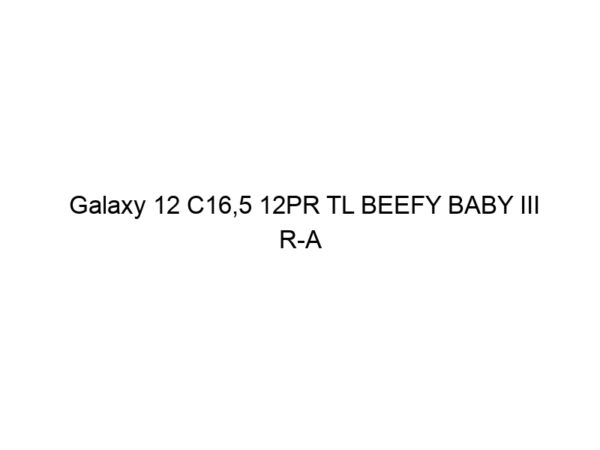 Galaxy 12 C16,5 12PR TL BEEFY BABY III R-A