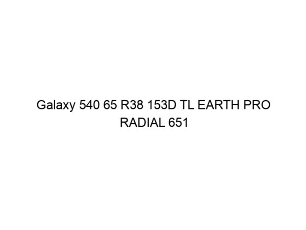 Galaxy 540 65 R38 153D TL EARTH PRO RADIAL 651