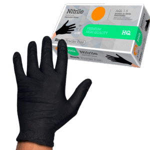 Guante Nitrilo HQ 7.0Gr Negro 100uds