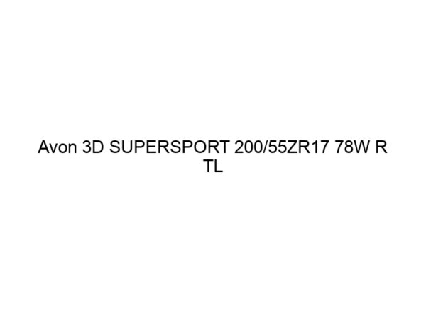 Avon 3D SUPERSPORT 200/55ZR17 78W R TL