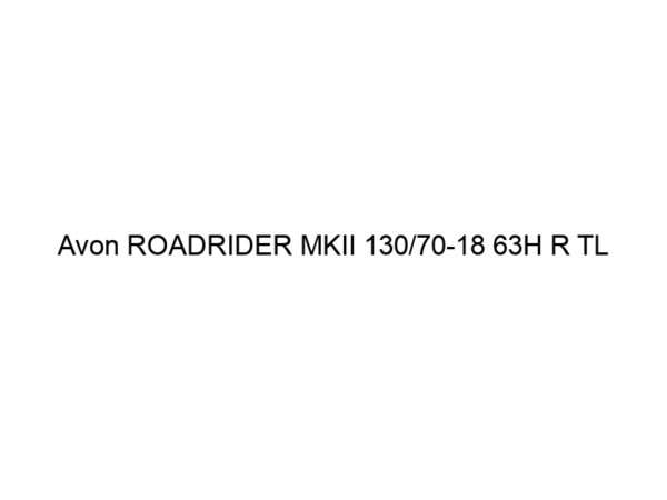 Avon ROADRIDER MKII 130/70-18 63H R TL