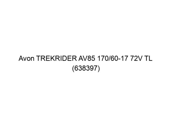 Avon TREKRIDER AV85 170/60-17 72V TL (638397) (DOT21)