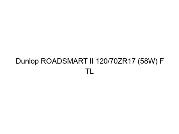 Dunlop ROADSMART II 120/70ZR17 (58W) F TL