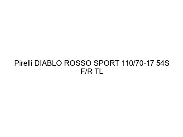 Pirelli DIABLO ROSSO SPORT 110/70-17 54S F/R TL