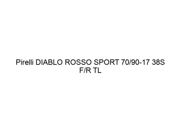 Pirelli DIABLO ROSSO SPORT 70/90-17 38S F/R TL