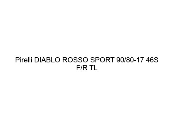 Pirelli DIABLO ROSSO SPORT 90/80-17 46S F/R TL