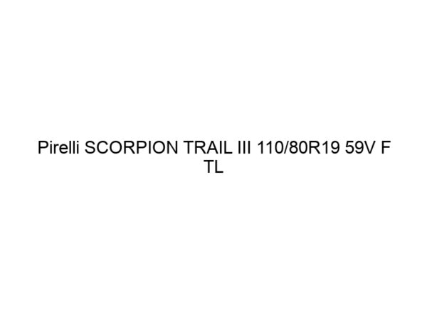 Pirelli SCORPION TRAIL III 110/80R19 59V F TL