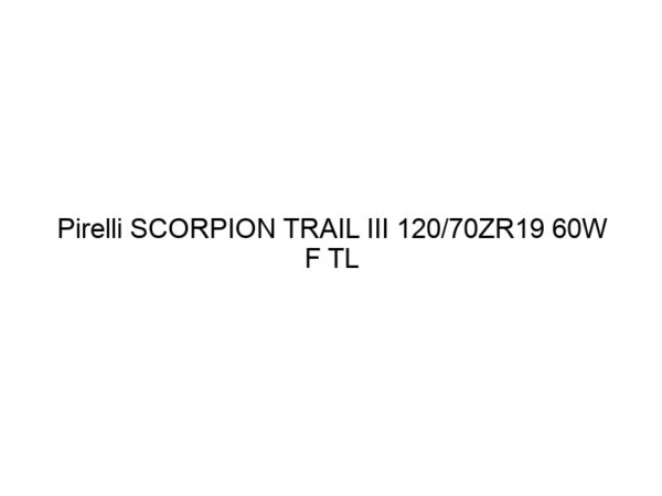 Pirelli SCORPION TRAIL III 120/70ZR19 60W F TL
