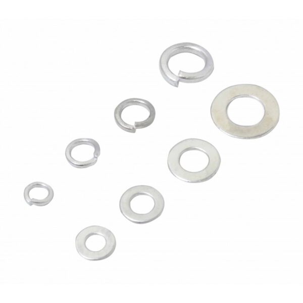 Set de 250 Arandelas Planas y de Muelle Zincadas | Ø 4-8 mm - Imagen 2