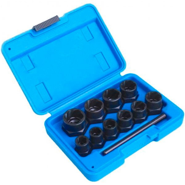 Juego Extractor de TUERCAS y Tornillos Dañados – Set Completo 9-19 mm