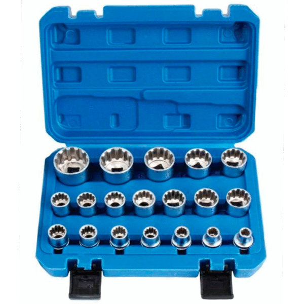 Juego de Vasos Gear Lock 1/2” VARIO-PLUS 19 Piezas | Métrico e Imperial