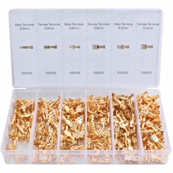 Kit terminales FASTON Sin Aislamiento para Crimpar 600 pcs