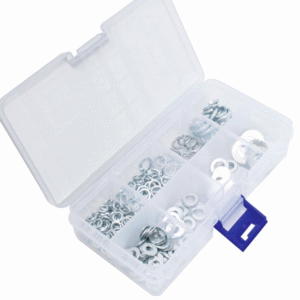 Set de 250 Arandelas Planas y de Muelle Zincadas | Ø 4-8 mm