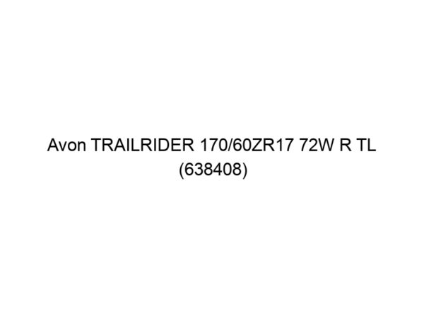 Avon TRAILRIDER 170/60ZR17 72W R TL (638408) (DOT22)