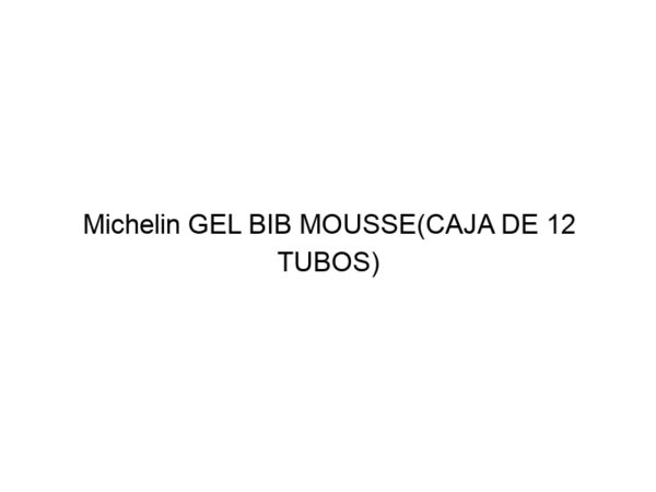 Michelin GEL BIB MOUSSE(CAJA DE 12 TUBOS)