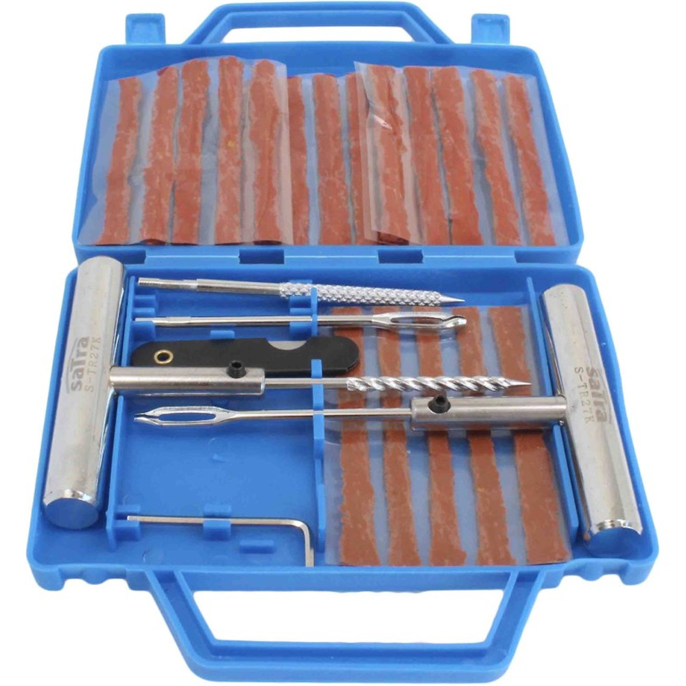 Kit reparación de neumáticos 27 piezas S-TR27K con mechas vulcanizantes y herramientas