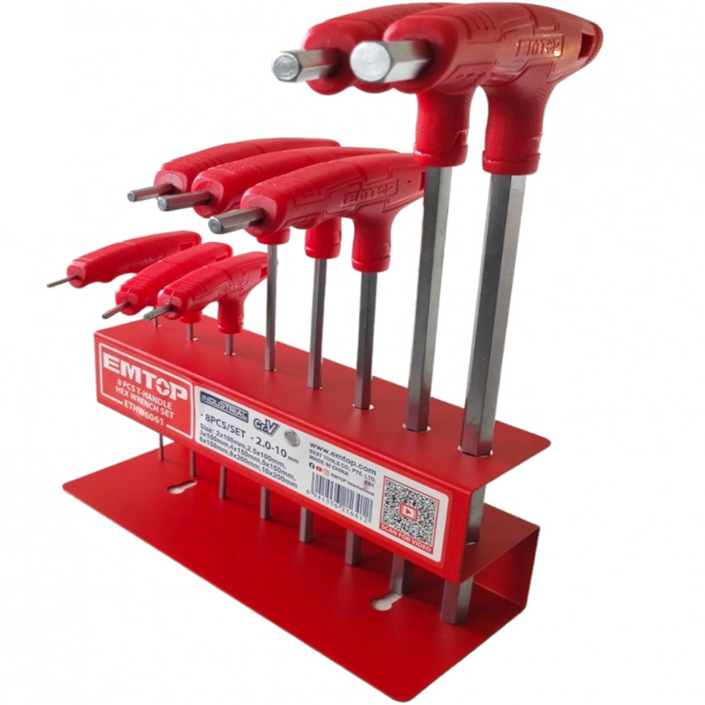 Juego llaves Allen EMTOP ETHW6061 8 piezas CR-V