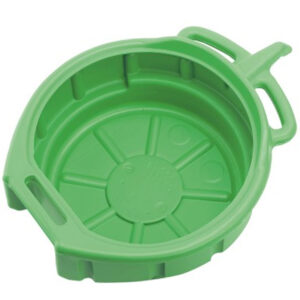 Bandeja de vaciado de aceite de 16 litros color verde con pico vertedor y asas de transporte marca ASTA