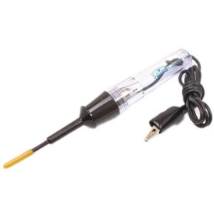 Comprobador de circuitos 6-24V tipo buscapolos con mango transparente y pinza de masa para diagnóstico eléctrico marca ASTA