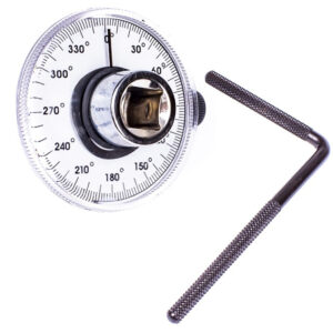 Goniómetro de apriete angular de 1/2 pulgada con escala 360 grados y brazo de bloqueo para tornillos de culata marca ASTA