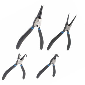 Juego de alicates para anillos Seeger de 4 piezas fabricados en Cromo Molibdeno con puntas rectas y curvas marca ASTA