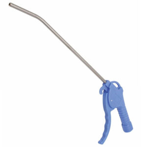 Pistola de soplado de aire 255mm con cuerpo de composite azul y lanza metálica de alcance medio marca SATRA