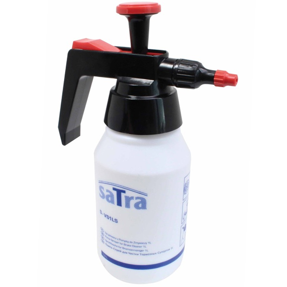 Pulverizador de presión previa con juntas de Vitón marca SATRA S-VS1LS resistente a químicos y limpiador de frenos