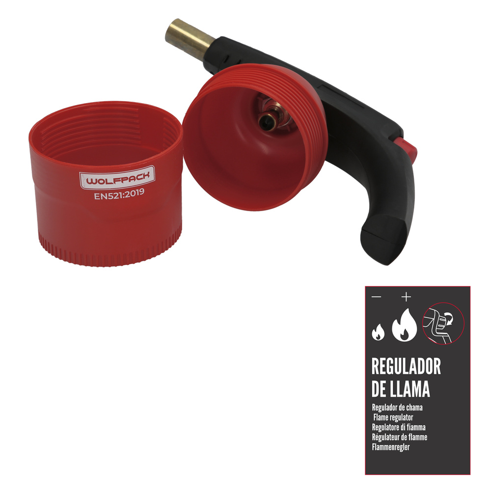 Soplete de Cartucho Perforable Cuerpo ABS Encendido Piezo - Wolfpack - Imagen 3