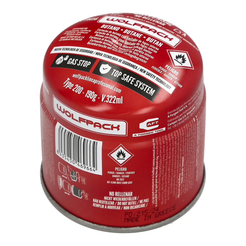 Soplete de Cartucho Perforable Cuerpo ABS Encendido Piezo - Wolfpack - Imagen 2