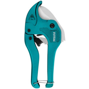 Tijera cortatubos PVC de 42mm con cuerpo de aluminio y hoja de acero para fontanería marca TOTAL