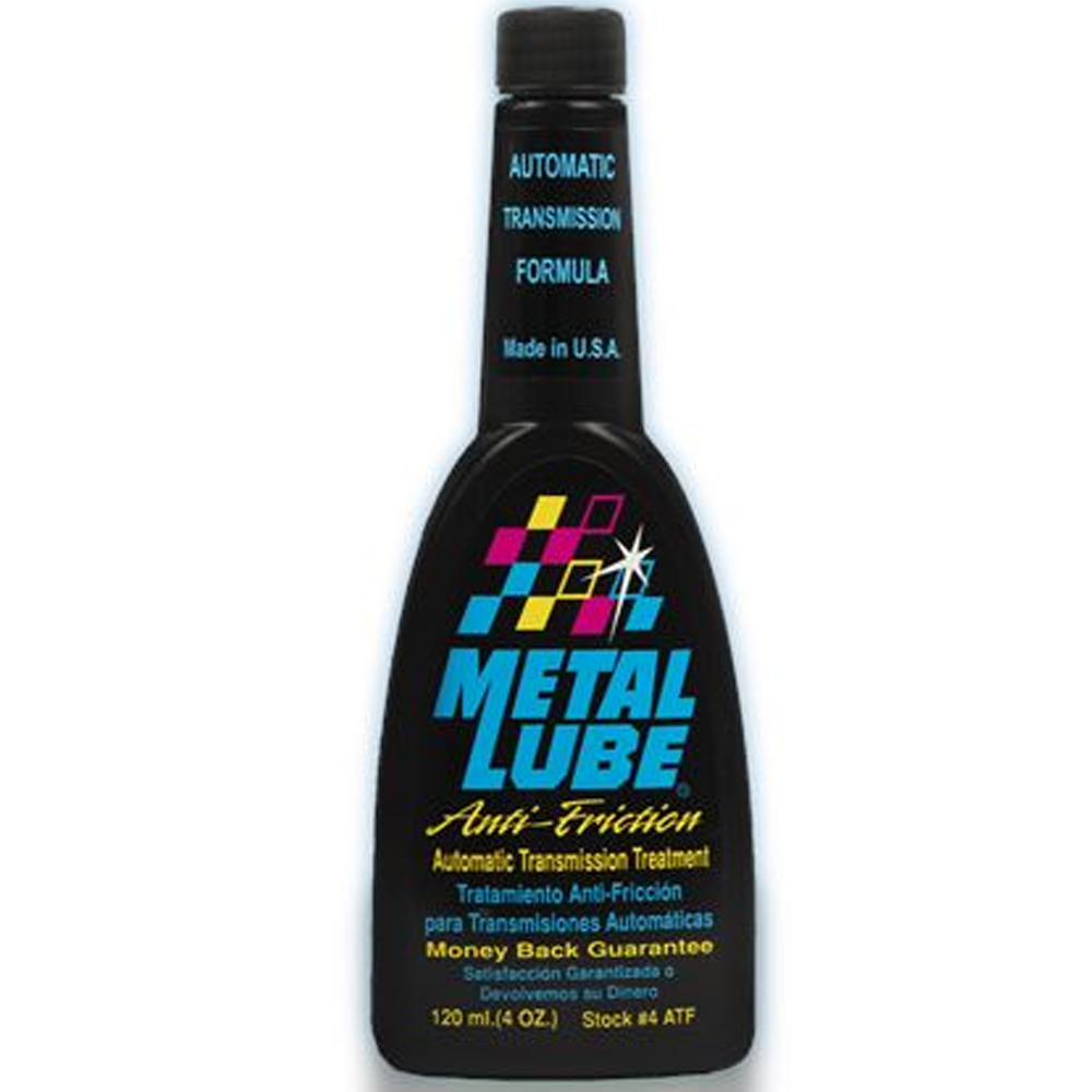 Botella negra de Tratamiento para transmisiones automáticas Metal Lube de 120ml para cajas de cambio y dirección asistida