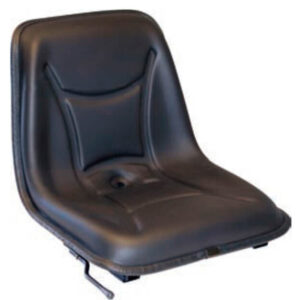 Asiento modelo RM460 tapizado en PVC negro con base de suspensión y soporte inclinado para tractores agrícolas