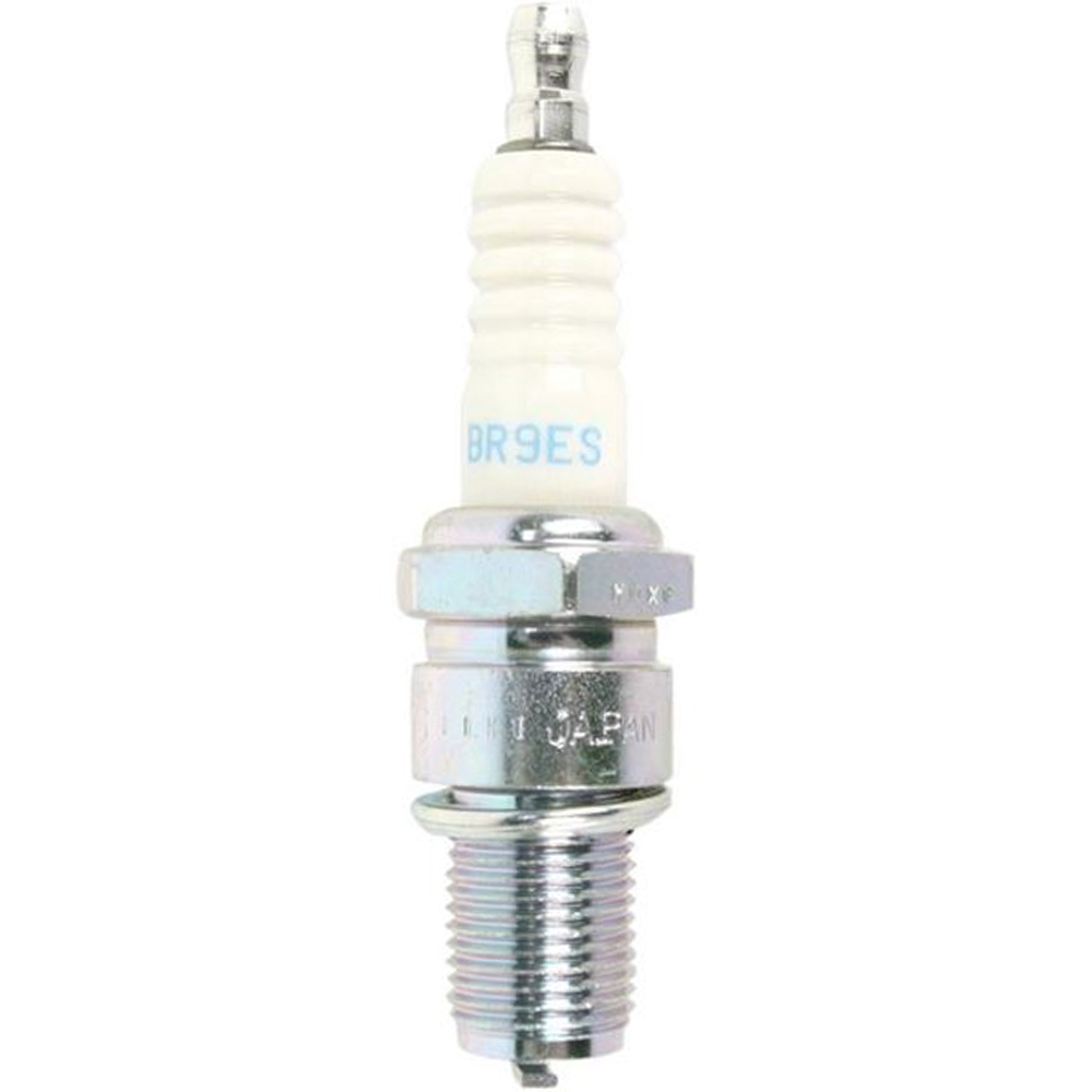 Bujía NGK BR9ES referencia 5722 rosca larga y resistiva para motos 2 tiempos y nieve