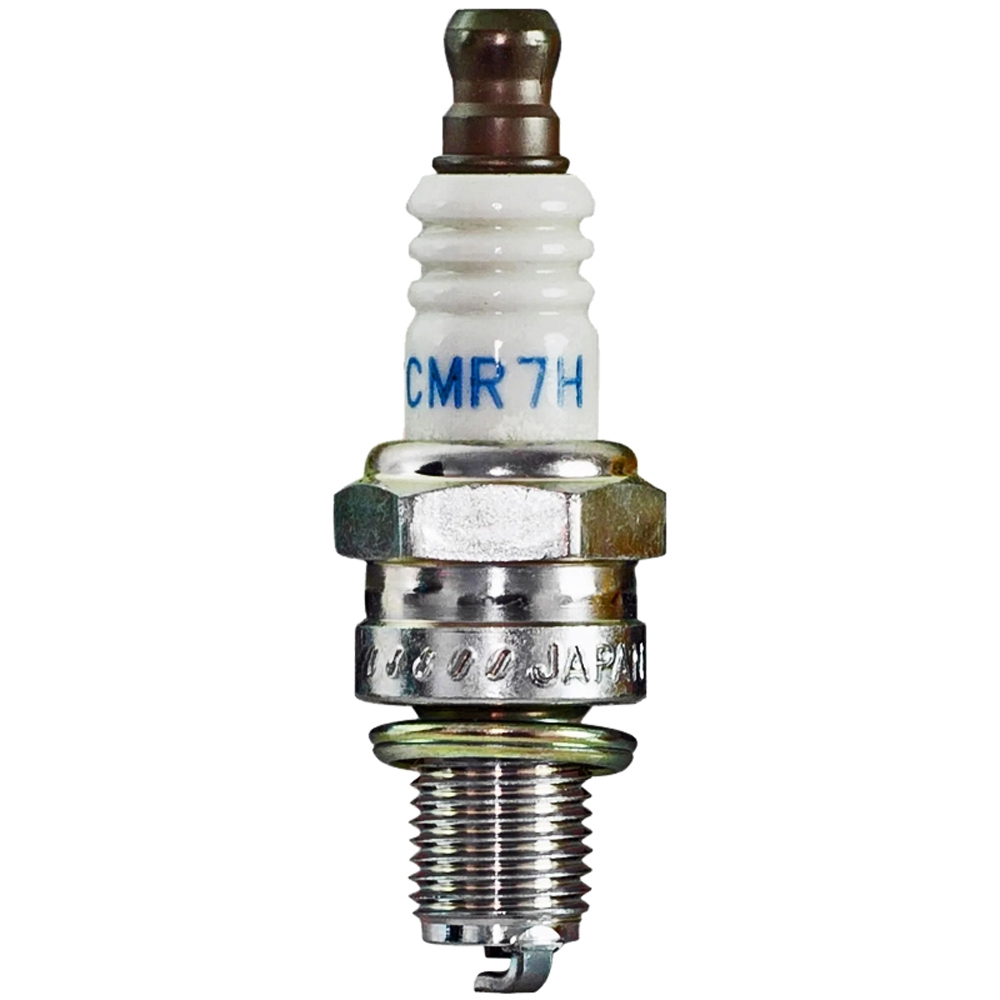 Bujía NGK CMR7H referencia 3066 con terminal sólido para sopladoras Redmax y desbrozadoras Echo