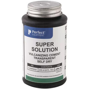 Bote de cemento vulcanizante Perfect Super Solution 235ml con pincel aplicador para reparación de neumáticos
