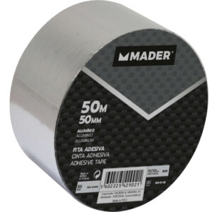 Rollo de cinta adhesiva de aluminio de 50mm de ancho y 50m de largo para aislamiento térmico y reparaciones, referencia 42902.