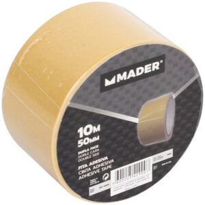 Rollo de cinta adhesiva de dos lados de 50mm de ancho para fijación de suelos y manualidades.