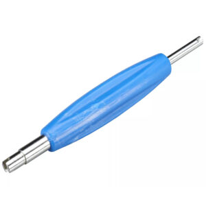 Extractor de obuses azul y destornillador de válvulas Hofmann Power Weight con doble punta