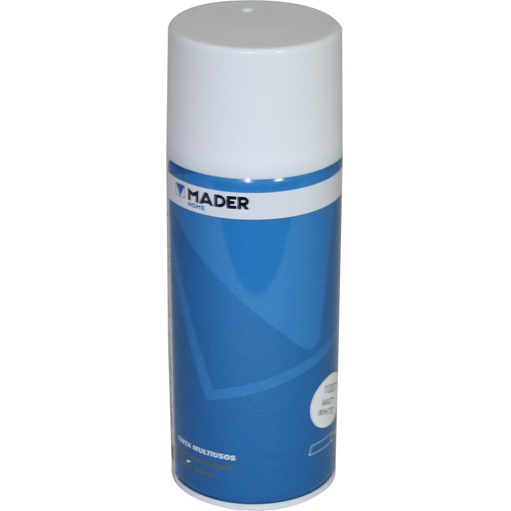 Bote de pintura en spray blanco mate de 400ml para metal madera y plástico marca MADER