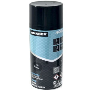 Bote de spray de pintura color negro (Black) acabado super brillante 400ml, ideal para restauración y bricolaje.