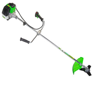 Desbrozadora gasolina 52cc potente marca Saurium con barra reforzada de 28mm y manillar doble