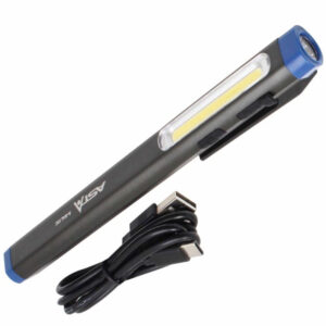 Linterna LED bolígrafo recargable Asta A-GAL15C con luz COB 300lm, imán y cable USB-C