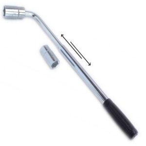 Llave de rueda telescópica Satra S-WW48S extensible con vasos reversibles para coche