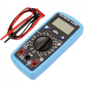 Multímetro digital S-UMD9 Asta con pantalla LCD retroiluminada, data hold y cables de prueba