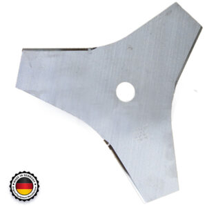 Disco de corte 3 puntas rectas 280x2x20 mm acero alemán para desbrozadora eje 20