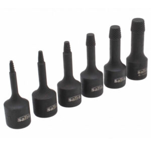 Juego de extractores de tornillos rotos y espárragos partidos SATRA S-1036B en estuche