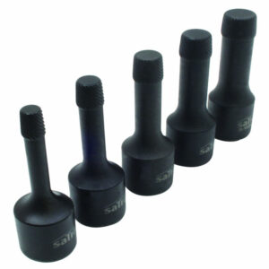 Juego de extractores de tornillos grandes acabado negro SATRA S-1036A en estuche azul