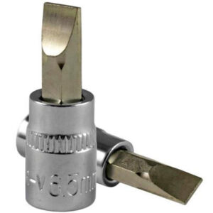 Vaso de 1/4 con punta plana destornillador recto acero S2 referencia 740203